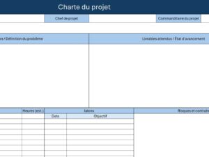 Modèle Lean : Charte de projet